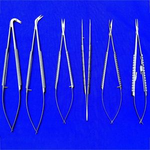 Ensemble de 6 instruments microchirurgicaux manuels en acier inoxydable pour chirurgie cardiovasculaire et maxillo-faciale - Product Image 1