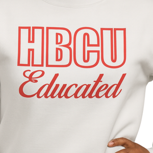 HBCU Delta Éduqué Chenille Sweat Blanc & Rouge Lettres Brodées Coton Mélange Divin Neuf Grec Vie Sororité Vêtements - Product Image 5
