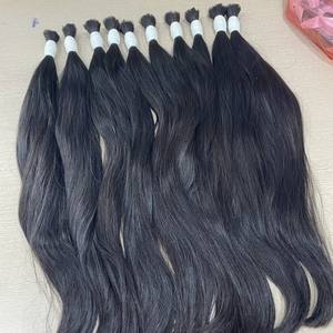 ผมต่อจากเวียดนามของมนุษย์เกรดบริสุทธิ์สีดำตรงธรรมชาติพร้อมหนังกำพร้าจำนวนมาก - Product Image 5