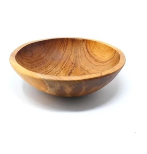 Cuenco para servir multiusos de madera con acabado Natural Simple de madera de mango para ensaladera de aperitivos de alta calidad - Product Image 1