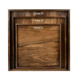 Soporte rectangular grande para servir comida, para Whisky, Barware, boda, hogar, el Mango de origen, producto antideslizante de madera - Product Image 6