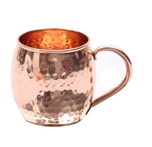 Tasse à café en cuivre martelé, repose-pouce en cuivre, chopes à bière en forme de baril, tasse en cuivre martelé - Product Image 2