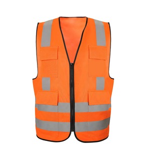 Chalecos de Seguridad Reflectantes de Poliéster para Hombre, al por Mayor, con Múltiples Bolsillos, Transpirables y con Características Antibacterianas - Product Image 5