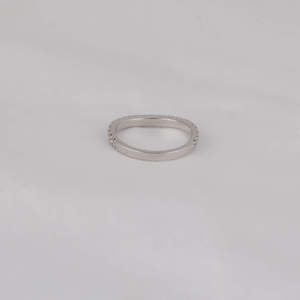 Women's 14 KT Solid White Gold Lab Grown Diamond Wedding Band with 0.7 CT Tiny Round Cut Fashionable Jewelry - Product Image 3