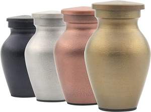 Urnas de recuerdo de cremación de Metal de alta calidad personalizadas, precio al por mayor, urnas funerarias, recuerdo de entierro para cenizas con caja de terciopelo - Product Image 2