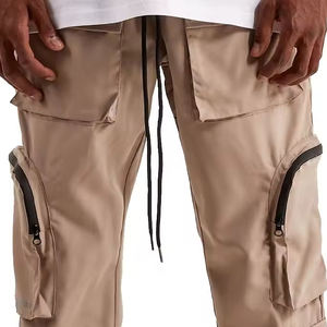 กางเกงคาร์โก้ผู้ชายน้ำหนักเบาแบบติดกระดุมสำหรับผู้ชายกางเกงคาร์โก้น้ำหนักเบาออกแบบโลโก้ได้ตามต้องการ - Product Image 5