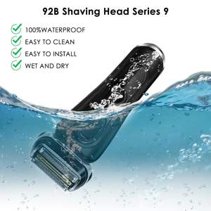 Tête de rechange noire pour rasoir électrique homme, étanche IPX7, rasoir rotatif à grille pour visage et corps, alimentation USB pour utilisation en camping-car - Product Image 2