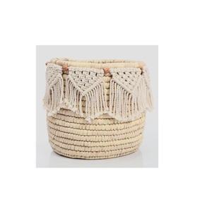 Organisateur de maquillage panier en macramé fait à la main conçu dans un décor artistique pour les dépanneurs disponibles dans des tailles personnalisées - Product Image 6