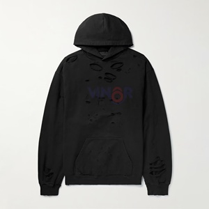 เสื้อฮู้ดผ้าฟลีซคอตตอน 100% หนานุ่มพิเศษ ทรงโอเวอร์ไซส์ ตกไหล่  สำหรับผู้ชาย  ปักลายสกรีน  ซิปหน้า  เหมาะสำหรับฤดูหนาว - Product Image 3