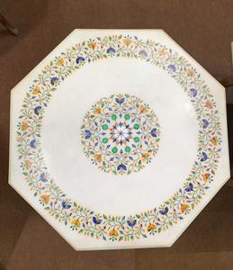 โต๊ะกาแฟหินอ่อนร่วมสมัยงานมินาการิที่สลับซับซ้อนสำหรับตกแต่งบ้านจำหน่ายในร้านค้าตามสั่ง - Product Image 2