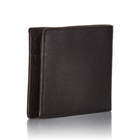 Dompet kulit PU asli untuk pria, tas uang buatan tangan dompet kulit PU asli dengan lapisan poliester penggunaan sehari-hari, casing kulit yang cocok dengan warna untuk pria