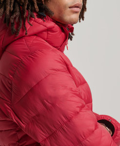Men's Windproof and Water-Resistant Winter Jacket Solid Color Polyester Cotton Quilted <b>Coat</b> With Fleece Padded Puffer Jacket - Product Image 6