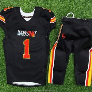 Conjuntos de Fútbol Americano de Equipo de Alta Calidad OEM para Adultos, MOQ Bajo, Impresión Sublimada, Transpirable, Secado Rápido, Antibacteriano, Ropa Personalizada - Product Image 4