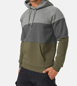 High Street Trend Men's 100% Cotton Pullover Hoodie Custom Wholesale Elegante bordado Fleece para Primavera Invierno Patrón sólido - Product Image 2