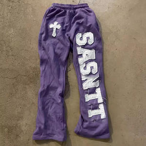 Pantalones Deportivos de Cintura Media para Hombre, Hechos a Medida, con Estampado Desgastado, de Algodón, con Cordón Ajustable, Cintura Elástica, Estilo Hip Hop - Product Image 4