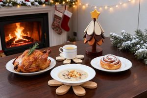 High Quality Set 4 <b>Wooden</b> <b>Trivets</b> 1 Stand Square Shape Eco-Friendly Hot Dishes Kitchen Coasters Stackable Carton - Product Image 5