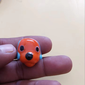 Exclusive Handmade Glass Face <b>Beads</b> Customized 20mm <b>Plastic</b> Loose <b>Beads</b> in White Black Red for Jewelry Making - Product Image 1