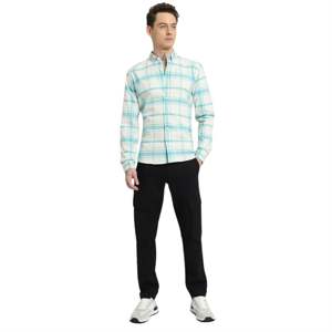 Chemise à carreaux 100% coton de qualité supérieure pour homme, boutonnée moderne avec un motif à carreaux intemporel, idéale pour le bureau, décontractée - Product Image 1