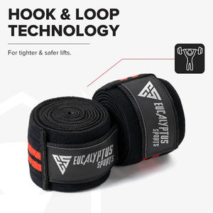 Premium Quality Elastic Heavy-Duty Cotton <b>Knee</b> <b>Wraps</b> Customised Fitness Powerlifting Support Premium Design for Weight Lifting - Product Image 2