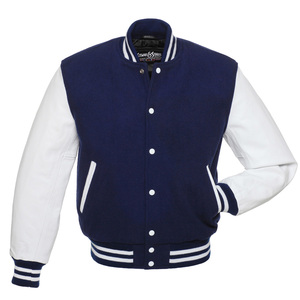 Chaqueta Varsity de Invierno para Hombre de Alta Calidad al por Mayor, Mezcla de Poliéster y Algodón, Logotipo Personalizado, Cuello Alto, Corte Ajustado - Product Image 3