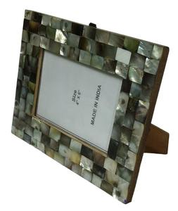 Handmade Indian Mother of <b>Pearl</b> <b>Photo</b> <b>Frame</b> Artisan Square Decor for Luxury Homes and Corporate Gifting - Product Image 4