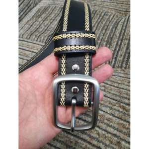 Country Style 100% Luxury Steel Buckle Cow Hide Waterproof Eco-Friendly Customizable <b>Belt</b> - Product Image 3