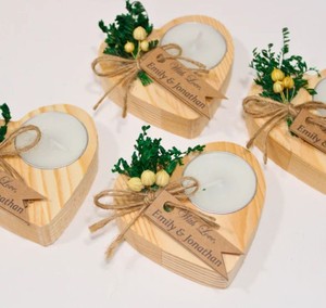 Portavelas de madera duradero respetuoso con el medio ambiente hecho a mano, función plegable, regalos de boda personalizados, accesorios de soporte para árbol de Navidad - Product Image 5