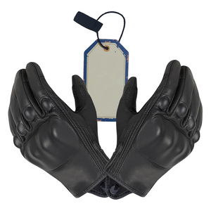 Guantes de Motociclismo Deportivos para Exteriores, Resistentes al Viento, de Color Negro, con Pantalla Táctil, de Cuero, para Motocicleta, Unisex - Product Image 2