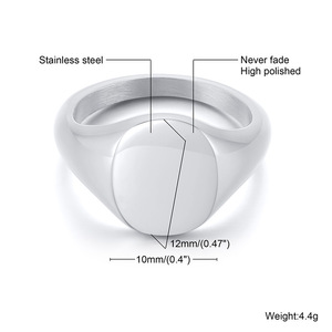 Signet <strong>Rings</strong> Solid Polished Stainless Steel Biker <strong>Ring</strong> for Women Ideal Gift for <strong>Mum</strong> or Girl Friend,Silver Gold <strong>Ring</strong> - Product Image 3
