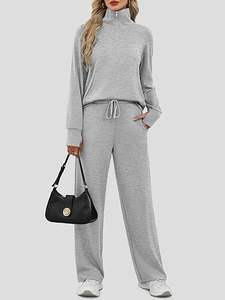 Conjunto Deportivo de Dos Piezas para Mujer, Estampado, Informal, Ligero, Cómodo para el Hogar y la Calle - Product Image 4