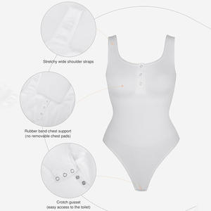 Combinaison moulante pour femme Popilush, taille haute, contrôle du ventre, respirante, séchage rapide, coupe ajustée, boutonnée, sport, fabriquée au Pakistan - Product Image 4