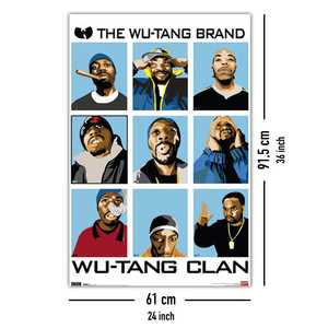 โปสเตอร์ Wu-Tang Clan พิมพ์ดิจิทัลบนผ้าโพลีเอสเตอร์ ของตกแต่งบ้าน ป้ายแขวน แบรนด์แท้ - Product Image 3