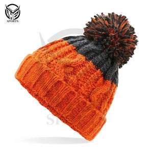 Meilleure vente pas cher prix Beanie Hat hiver unisexe couleur unie tricoté chapeau vêtements d'hiver chapeaux - Product Image 4