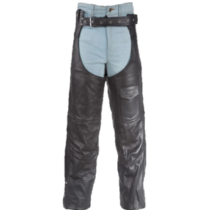 2024 Meilleures ventes de chaps complets d'équitation de conception personnalisée pour hommes en cuir de style occidental de haute qualité avec panneau élastique - Product Image 1