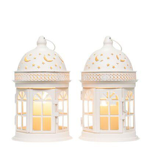 Luxury White Powder Coated Iron <b>Candle</b> Holder Best Wholesale Prices <b>Garden</b> Decorate Hanging <b>Lantern</b> Wedding Hotel Christmas - Product Image 2