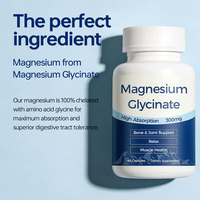 Kapsul Magnesium Glycinate 300mg Label Pribadi untuk Relaksasi, Dukungan Tulang, Sendi, dan Otot, Produsen Suplemen Magnesium OEM