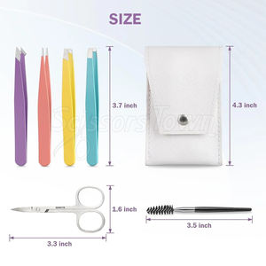 Ensemble de pinces à épiler de haute qualité avec logo personnalisé comprenant un étui pour un rangement et un voyage faciles - Product Image 2