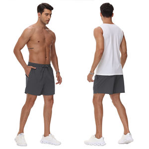 Pantalones cortos de entrenamiento cómodos para hombre, pantalones cortos de entrenamiento de secado rápido ajustables, transpirables, de Color sólido, pantalones cortos de fútbol deportivos personalizados para hombre - Product Image 6