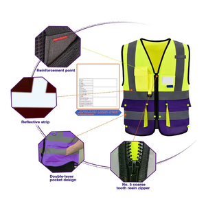 Chaleco de Seguridad Reflectante de Alta Visibilidad al por Mayor con Bolsillo, Hecho con el Mejor Material - Product Image 4