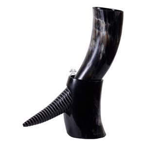 Ensemble de corne à boire polie de style animal écologique de qualité supérieure verres de fête historiques avec support pour une utilisation souvenir - Product Image 1