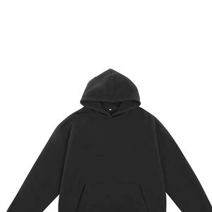 เสื้อมีฮู้ดแบบสวมหัวคอกลมโอเวอร์ไซส์ผ้าคอตตอนผ้าฟลีซผสมเฟรนช์สำหรับฤดูหนาว - Product Image 3