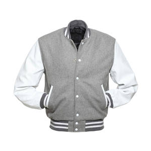 Custom Men's High Street Varsity Chaquetas de invierno de lana de cuero Bomber con piel de vaca Color CollegeBaseballjacket para hombres - Product Image 3