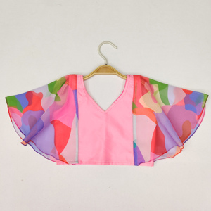 Ensemble Lehenga Choli pour filles Shoryam Fashion, imprimé abstrait multicolore, longueur au sol, manches bouffantes, vêtements ethniques pour enfants, robe de fête - Product Image 2