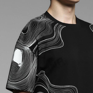 T Shirt Chemises personnalisées de haute qualité pour hommes T-shirt surdimensionné en coton vierge lourd pour hommes - Product Image 2