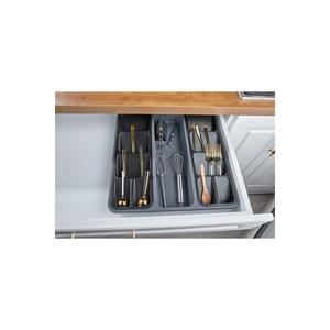 Organizzatore per posate e coltelli a 9 scompartimenti antracite