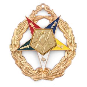 Joya de Collar para Oficial OES Grand Worthy Patron, Chapada en Oro, Joyas Masónicas Escocesas, Joyas Masónicas - Product Image 5