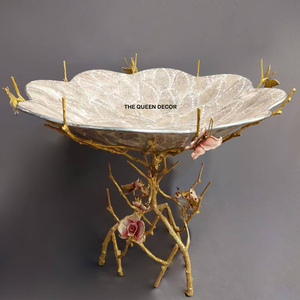 Trending Handcrafted Aluminum Metal Round Shape Gold Plated Hammered Texture Modern Serving Bowl Bulk Wholsale - Product Image 2