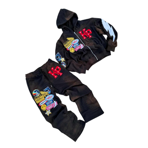 เสื้อวอร์มผ้าคอตตอนพิมพ์ลายโอเวอร์ไซส์น้ำหนักเบา - Product Image 4