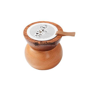 Tradebyd Classic Wooden Bakhoor Burner Natural Wood Arabic <b>Incense</b> <b>Holder</b> for Spiritual Home Use - Product Image 2