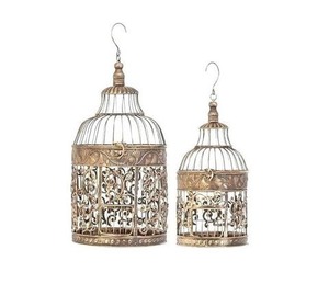 Cage à oiseaux en métal faite à la main maison d'oiseau suspendue moderne cage à oiseaux en fer Durable décorative pour jardin extérieur balcon maison - Product Image 3